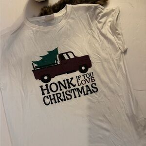 LuLaRoe White Christmas Truck Tee